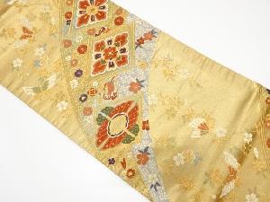 花菱に蝶・枝垂れ桜模様袋帯